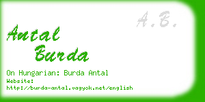 antal burda business card
